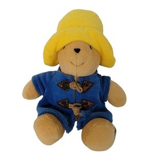 Eden Toys Paddington Bear 6" Plush Yellow Hat Blue Toggle Coat